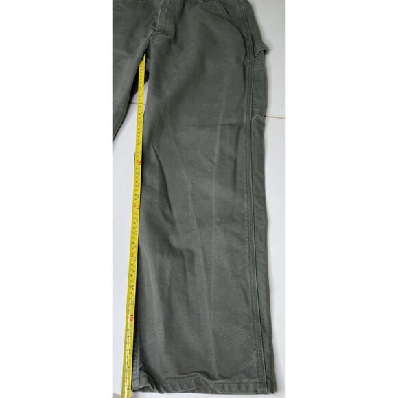 Vintage Carhartt Pants Mens 34x28 Green Dungaree B11 MOS Work Loose Carpenter - Picture 6 of 8